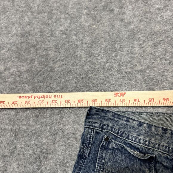 Sean John Men's Bermuda Jean Shorts‎ Sz 40 Blue Dark Denim Y2K Grunge Streetwear - Picture 3 of 8